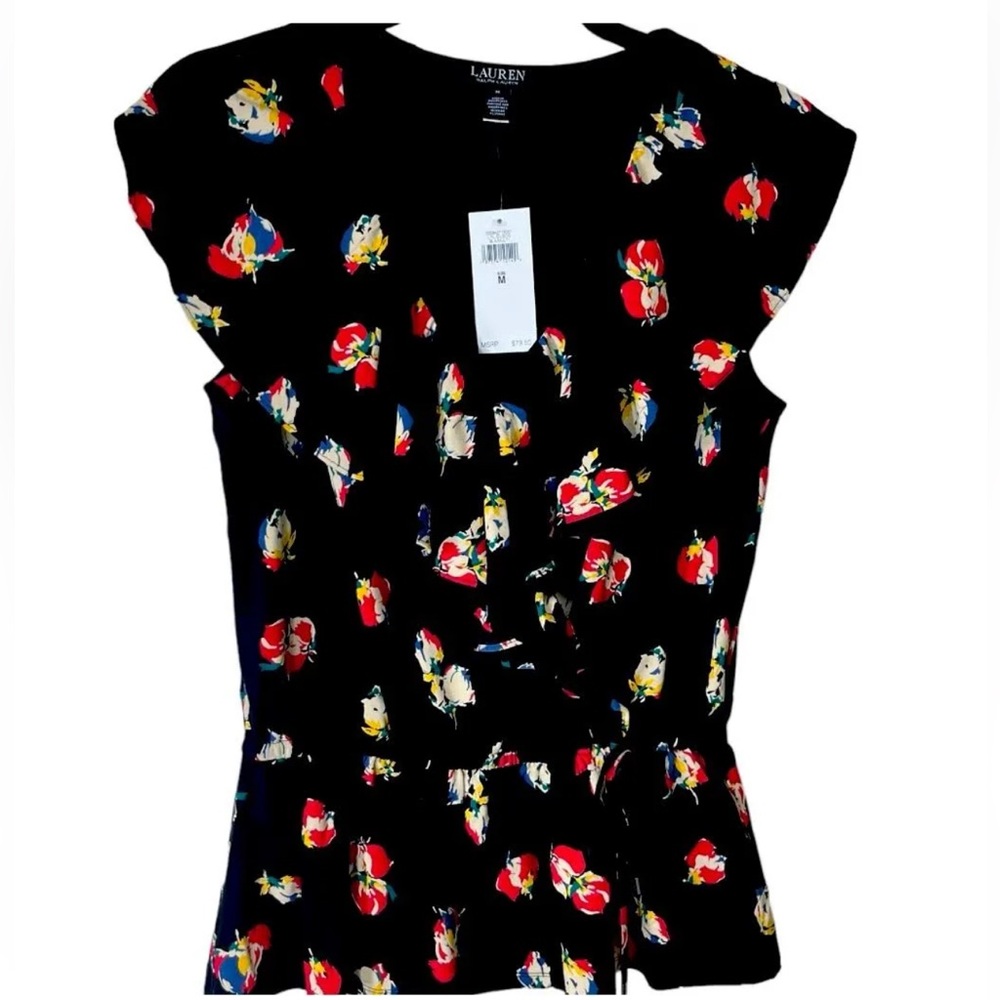 Ralph Lauren Sleeveless  ruffle top with Elastic Waist